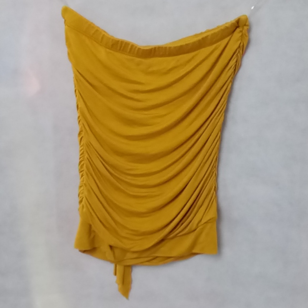 ING Ruched Ruffled Tube Top Size Small - Picture 3 of 6